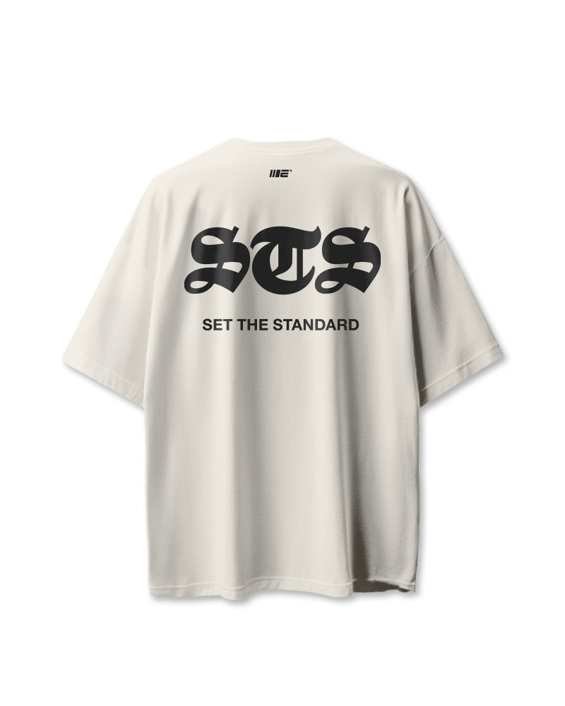 Set The Standard &#39;STS&#39; Oversized Training Tee (Off-White)
