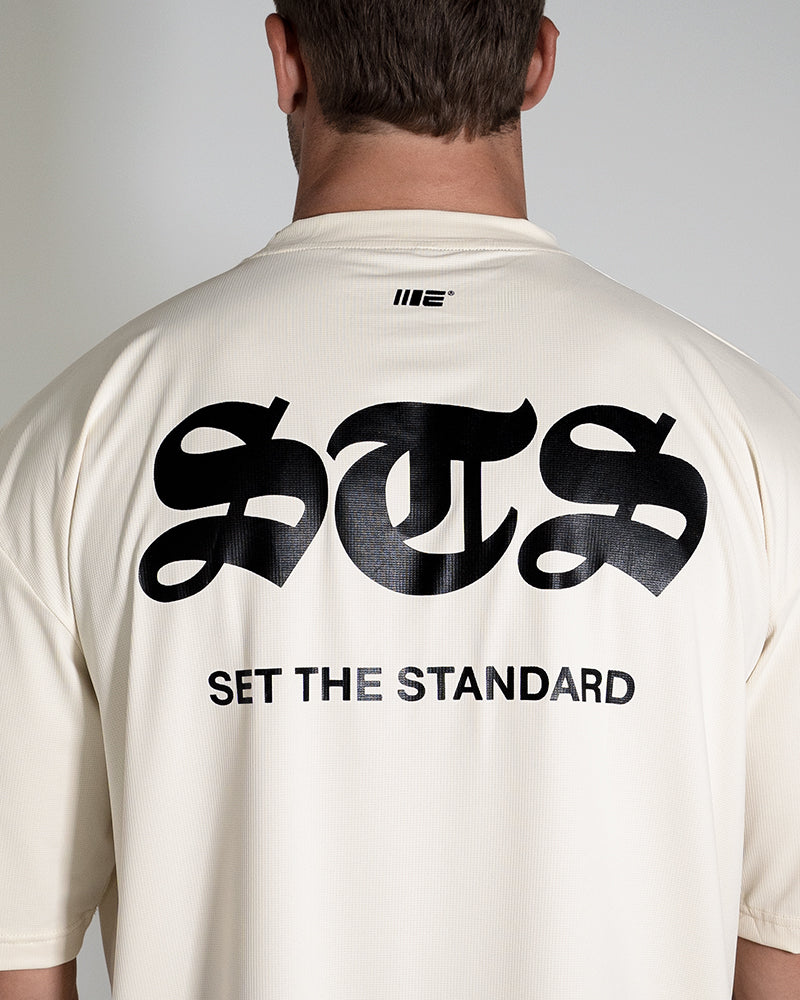 Set The Standard &#39;STS&#39; Oversized Training Tee (Off-White)