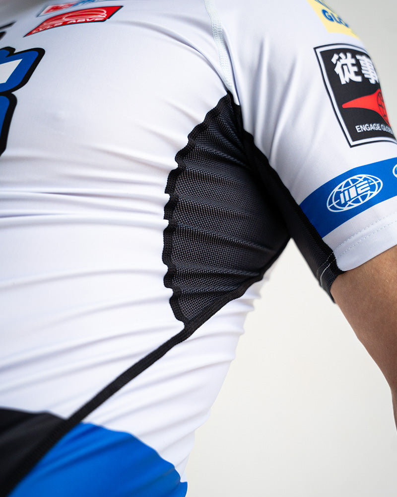 Racer (White) Short Sleeve Rash Guard