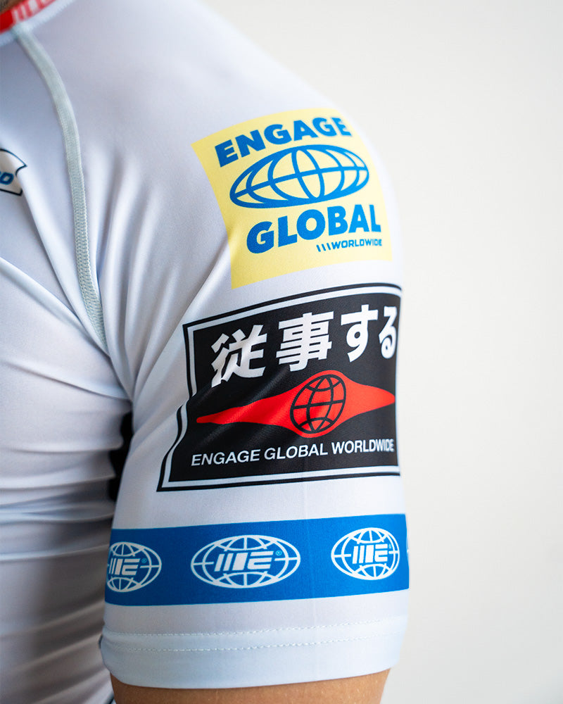 Racer (White) Short Sleeve Rash Guard