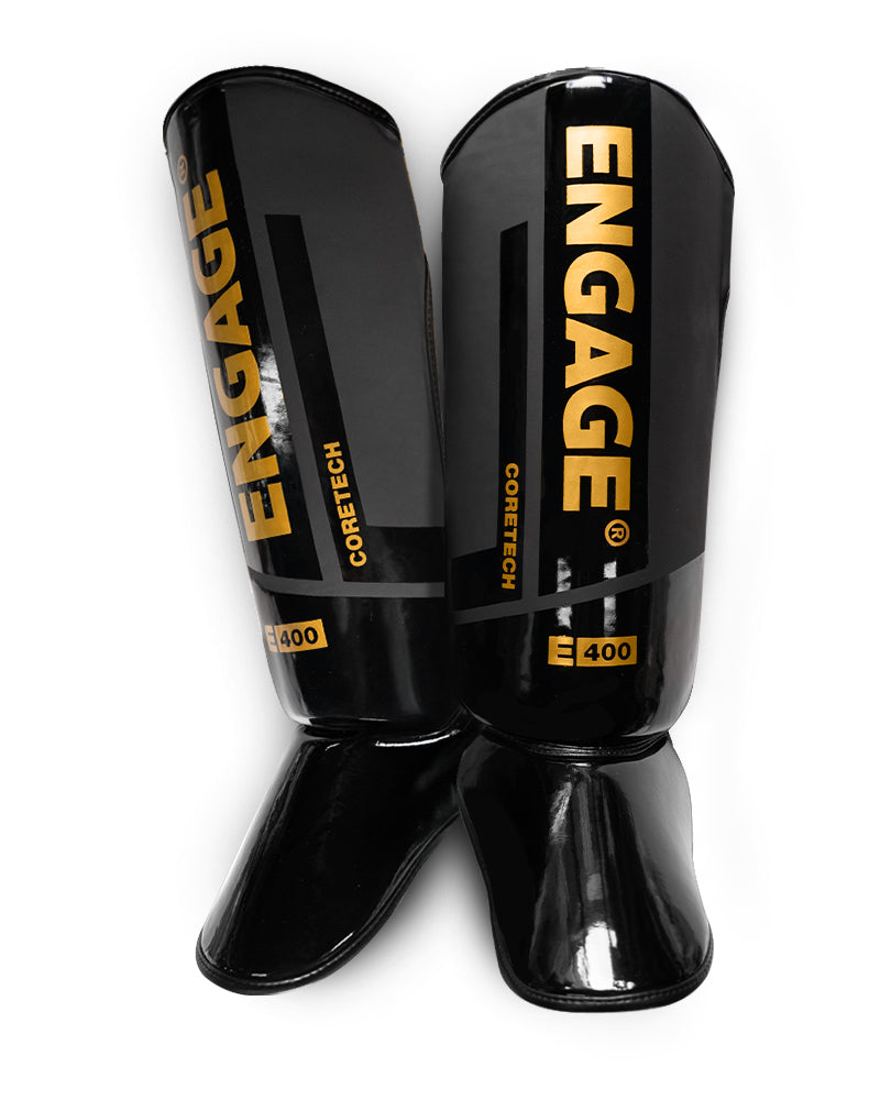 Engage E-Series Shin Guards (Black/Gold)